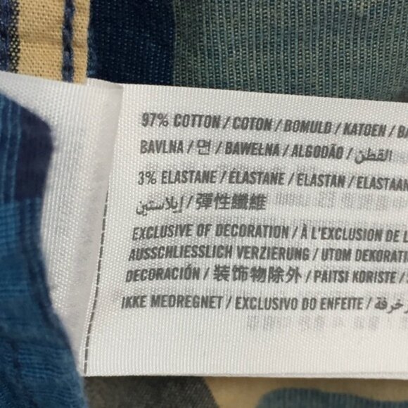 Hollister Stretch Button Down Shirt Mens Large Long Sleeve Block Check Pattern - Picture 7 of 11